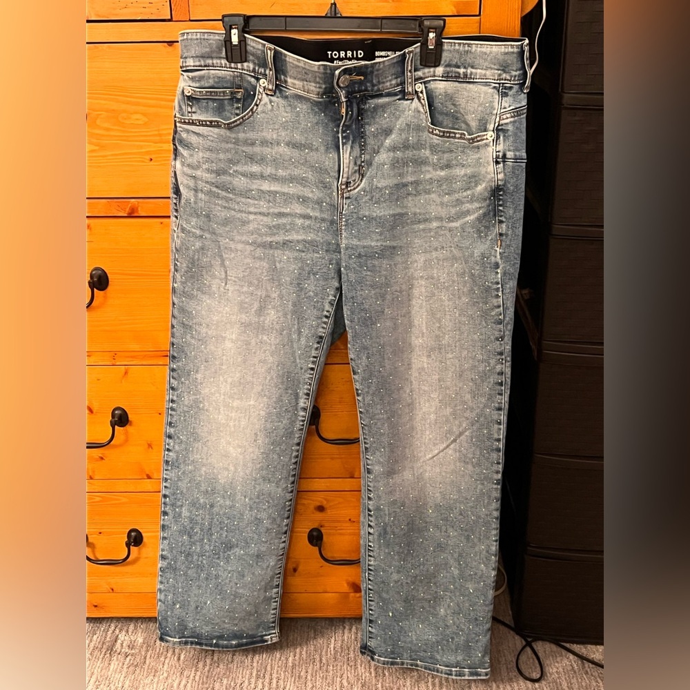 Torrid Rhinestone Straight Jeans